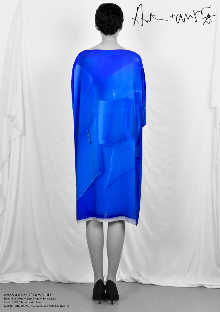 Antoni & Alison - FOLDED & STAPLED (Blue) Dress