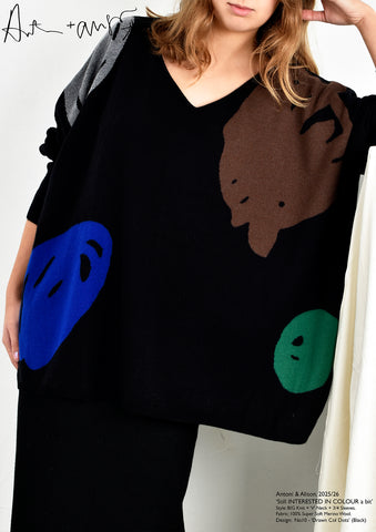 DRAWN COLOURED DOTS Knit