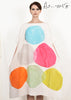 TRIANGLE of PAPER CIRCLES #1 (white + turquoise) Dress