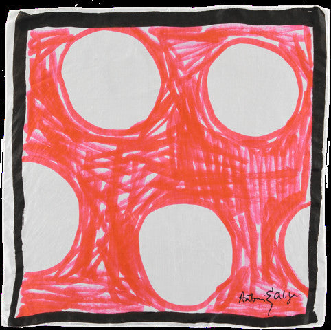 Red Spot Silk Scarf