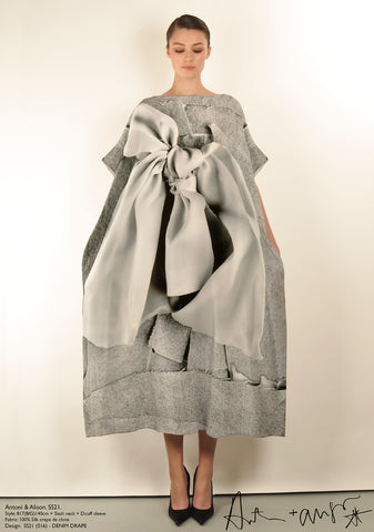 DENIM DRAPE Dress
